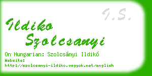 ildiko szolcsanyi business card