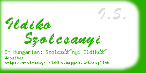 ildiko szolcsanyi business card